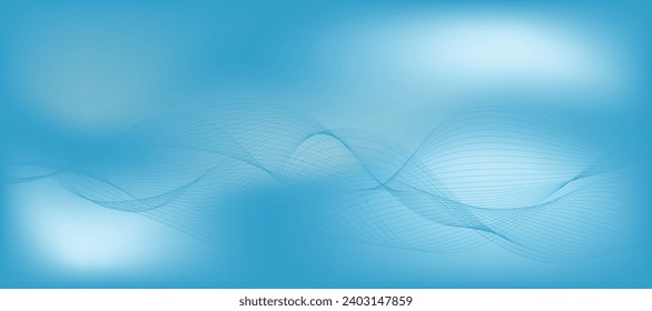 Abstract vector sky white teal blue background. Winter banner