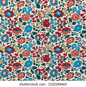 abstract vector small flowers multicolor full random with a solid background illustration digital image for textiles motif and packaging gift paper
