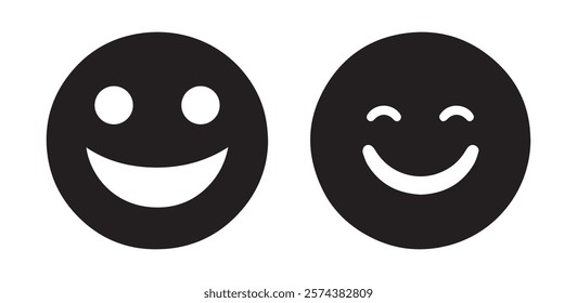 Abstract Vector Smile Emoji Icon or  Logo Design Template