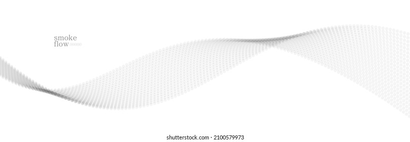 Abstract vector smoke background, wave of flowing circles particles, light grey abstract illustration, smooth and soft design, relaxing image.