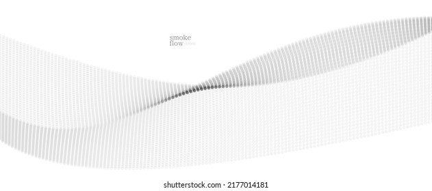 Abstract vector smoke background, wave of flowing circles particles, light grey abstract illustration, smooth and soft design, relaxing image.