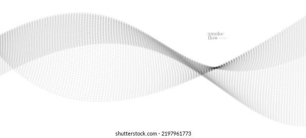Abstract vector smoke background, wave of flowing circles particles, light grey abstract illustration, smooth and soft design, relaxing image.