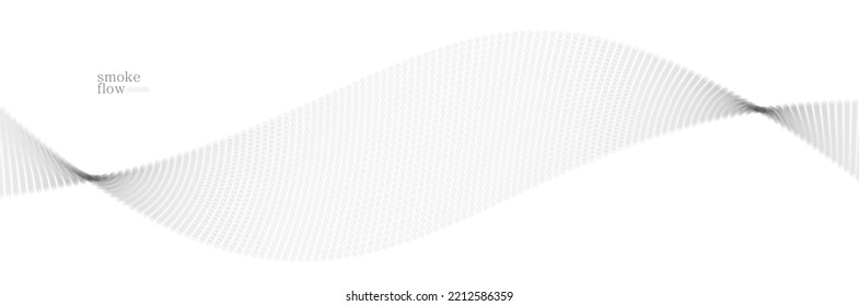 Abstract vector smoke background, wave of flowing circles particles, light grey abstract illustration, smooth and soft design, relaxing image.