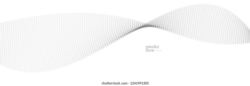Abstract vector smoke background, wave of flowing circles particles, light grey abstract illustration, smooth and soft design, relaxing image.