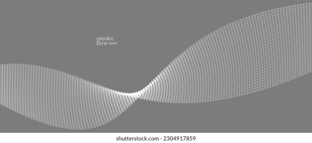 Abstract vector smoke background, wave of flowing circles particles, grey abstract illustration, smooth and soft design, relaxing image.