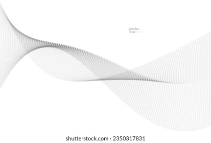 Abstract vector smoke background, wave of flowing circles particles, light grey abstract illustration, smooth and soft design, relaxing image.