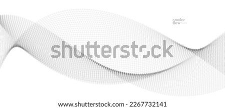 Abstract vector smoke background, wave of flowing circles particles, light grey abstract illustration, smooth and soft design, relaxing image.