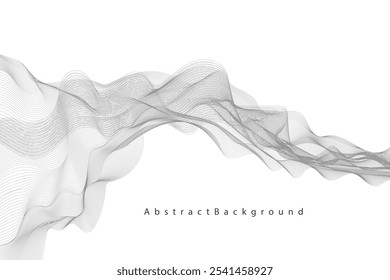 Abstract vector smoky wave background.
