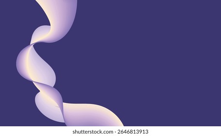 Abstract vector of smooth, intertwining waves forming a dynamic, flowing shape. Ideal for backgrounds, modern design, and conceptual visual compositions.

