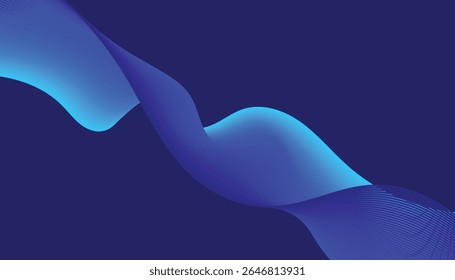Abstract vector of smooth, intertwining waves forming a dynamic, flowing shape. Ideal for backgrounds, modern design, and conceptual visual compositions.

