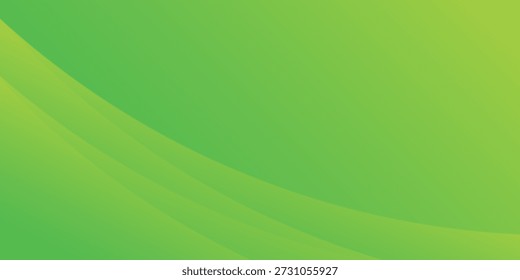 Vector de Plantilla de diseño de fondo ondulado verde natural liso de Vector Abstractas, fondo de degradado de malla verde borrosa con Espacio para texto para texto, con un estilo de concepto moderno