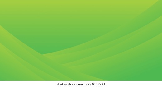 Vector de Plantilla de diseño de fondo ondulado verde natural liso de Vector Abstractas, fondo de degradado de malla verde borrosa con Espacio para texto para texto, diseño moderno