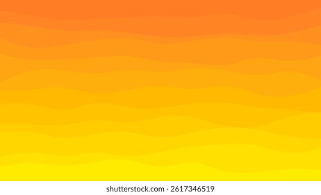 Abstract vector with smooth waves in warm yellow and orange tones. Ideal for summer, eco or energy-themed design.