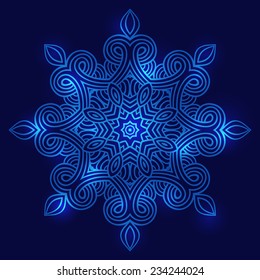 abstract vector snowflake background 