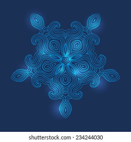 abstract vector snowflake background 