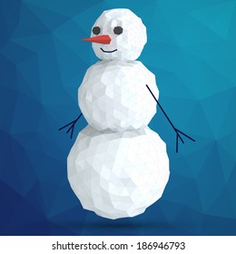 abstract vector snowman of polygons