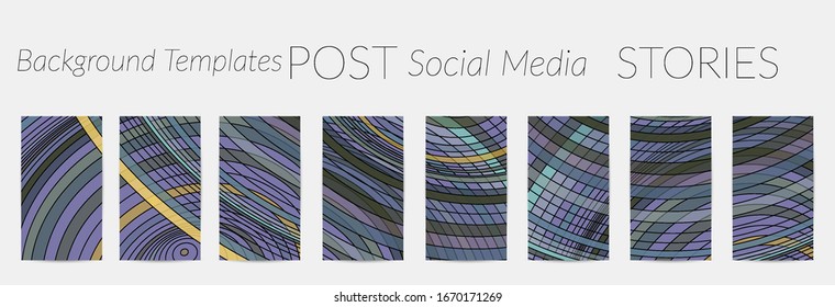 Abstract vector social media backdrop border with multicolored wire frame  geometric shapes. Futuristic design. 3D science model digital technology concept. Retro colored art.