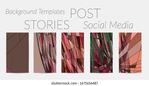 Borde de fondo de medios sociales vector abstracto con formas geométricas de marco de alambre multicolor. Plantilla de historias futuristas. Concepto de tecnología digital modelo 3D. Arte retro.
