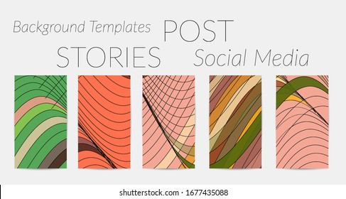 Borde de fondo de medios sociales vector abstracto con formas geométricas de marco de alambre multicolor. Plantilla de historias futuristas. Concepto de tecnología digital modelo 3D. Arte retro.