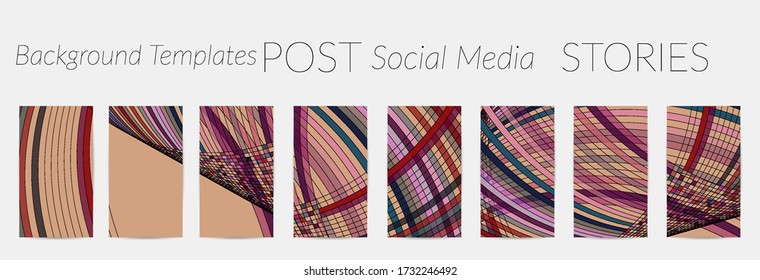 Abstract vector social media backdrop border with multicolored wire frame  geometric shapes. Futuristic design. 3D science model digital technology concept. Retro colored art.