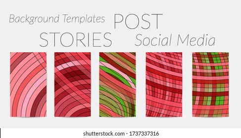 Resumen de vectores de medios sociales borde de fondo con formas geométricas de marco de alambre multicolor. Plantilla de historias futuristas. Concepto de tecnología digital de modelo de ciencia 3D. Arte de color retro.