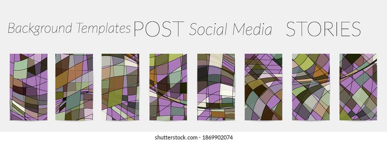 Abstract vector social media backdrop border with multicolored wire frame  geometric shapes. Futuristic design. 3D science model digital technology concept. Retro colored art.