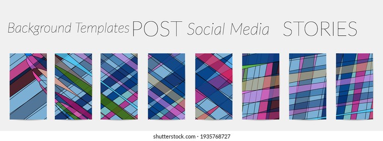 Abstract vector social media backdrop border with multicolored wire frame  geometric shapes. Futuristic design. 3D science model digital technology concept. Retro colored art.