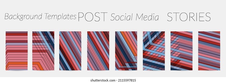 Abstract vector social media backdrop border with multicolored wire frame  geometric shapes. Futuristic design. 3D science model digital technology concept. Retro colored art.