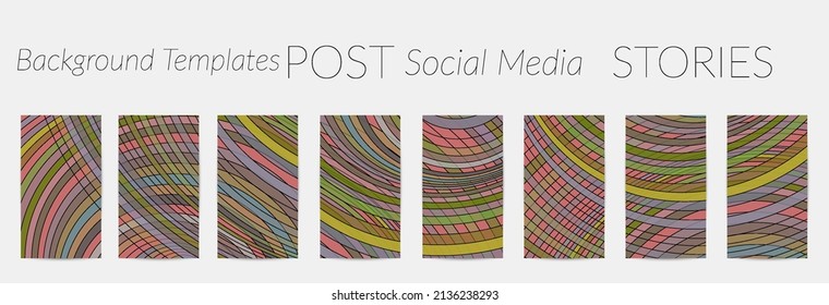 Abstract vector social media backdrop border with multicolored wire frame  geometric shapes. Futuristic design. 3D science model digital technology concept. Retro colored art.