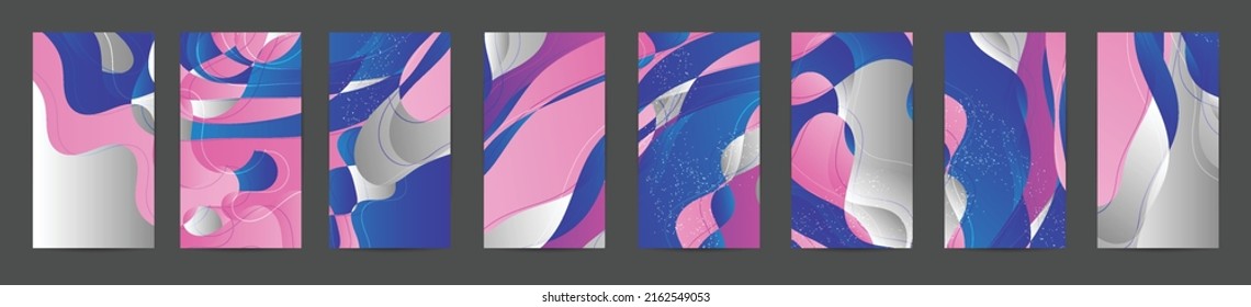 Abstract vector social media backdrop border with multicolored wire frame  geometric shapes. Futuristic design. 3D science model digital technology concept. Retro colored art.
