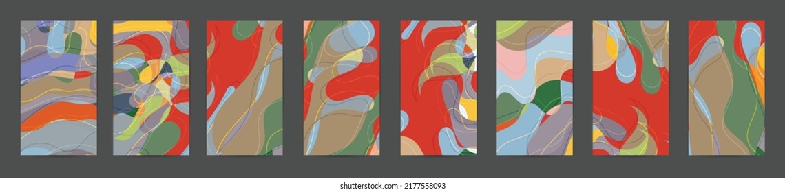 Abstract vector social media backdrop border with multicolored wire frame  geometric shapes. Futuristic design. 3D science model digital technology concept. Retro colored art.