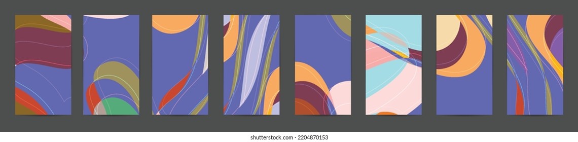 Abstract vector social media backdrop border with multicolored wire frame  geometric shapes. Futuristic design. 3D science model digital technology concept. Retro colored art.