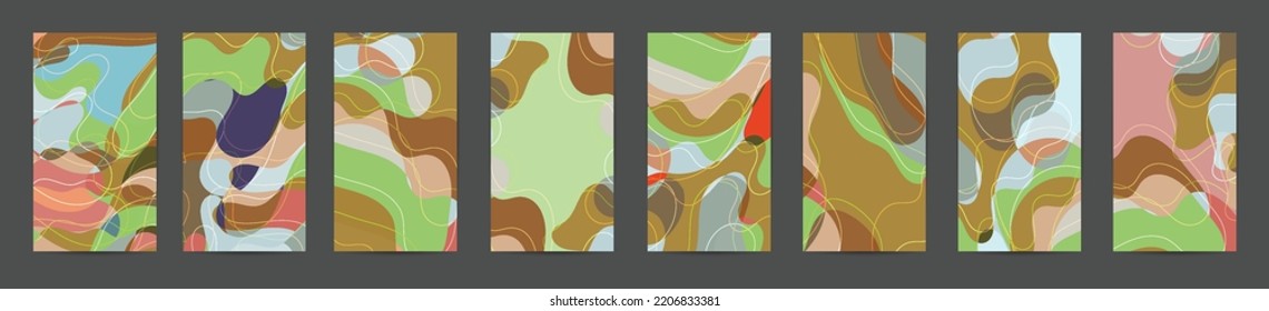 Abstract vector social media backdrop border with multicolored wire frame  geometric shapes. Futuristic design. 3D science model digital technology concept. Retro colored art.