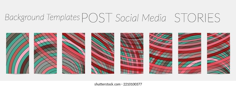 Abstract vector social media backdrop border with multicolored wire frame  geometric shapes. Futuristic design. 3D science model digital technology concept. Retro colored art.