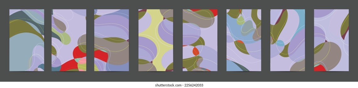 Abstract vector social media backdrop border with multicolored wire frame  geometric shapes. Futuristic design. 3D science model digital technology concept. Retro colored art.