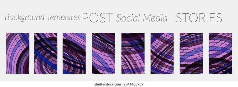 Abstract vector social media backdrop border with multicolored wire frame  geometric shapes. Futuristic design. 3D science model digital technology concept. Retro colored art.