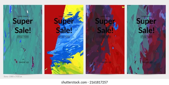 Resumen vectorial del fondo de un post en medios sociales con coloridas formas en capas de plumas. Plantilla de promoción artística multidimensional brillante. Pintura digital de color de agua de pinturas de pincel.