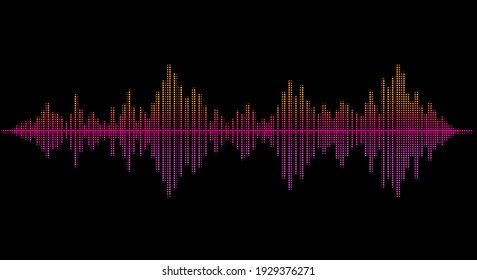 Abstract vector sound wave background.