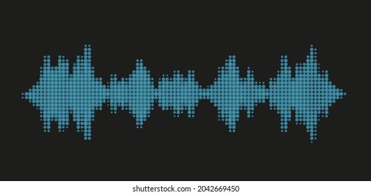 Abstract vector sound wave background.