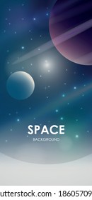 Abstract vector space star illustration. Solar system