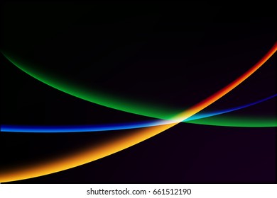 abstract vector spark light line on black background design