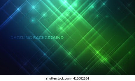 Abstract vector sparkle background design. Dazzling colorful background template.