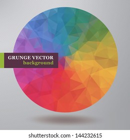 Abstract Vector Spectrum Grunge Round banner.