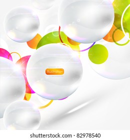 Abstract vector speech bubble background for design