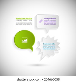 Abstract vector speech bubbles set. Vector illustration
