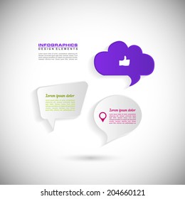 Abstract vector speech bubbles set. Vector illustration
