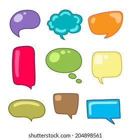 Abstract Vector Speech Bubbles Set