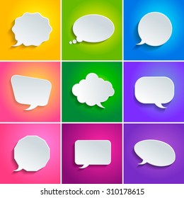 Abstract vector speech Bubbles Set.