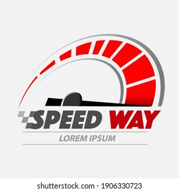 Abstracto vector, Símbolo de Speedway para un logo de carrera.