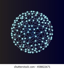 Abstract vector sphere. Futuristic technology